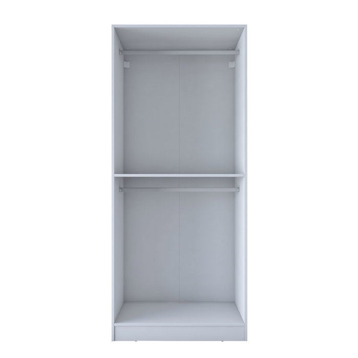 Hanah Home Armario Blanco con Estanterías Hanah Home Armario Blanco con Estanterías